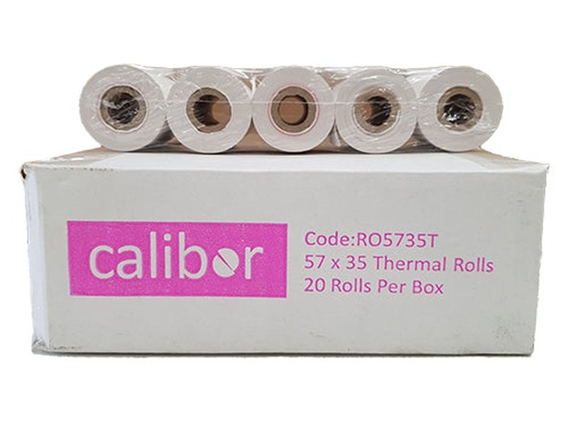 Calibor Thermal Paper 57X35 20 Rolls/Box 48Gsm