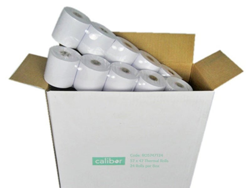 Calibor Thermal Paper 57mm X 47mm 24 Rolls/Box