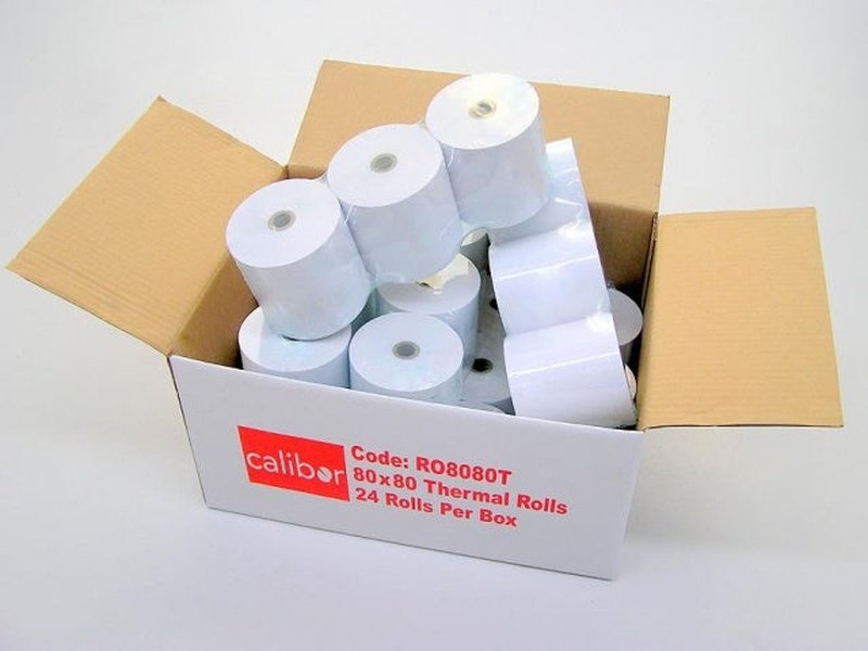 CALIBOR 80MM Thermal Paper 24 Rolls / box RO8080T