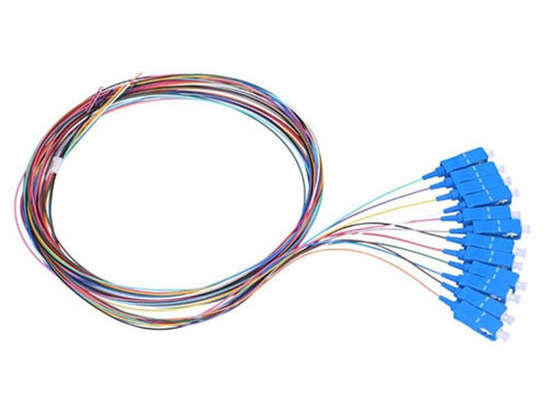 Pigtail Set 12 Colours 0.9T SC/PC TUN Fibre Cables 1.5m