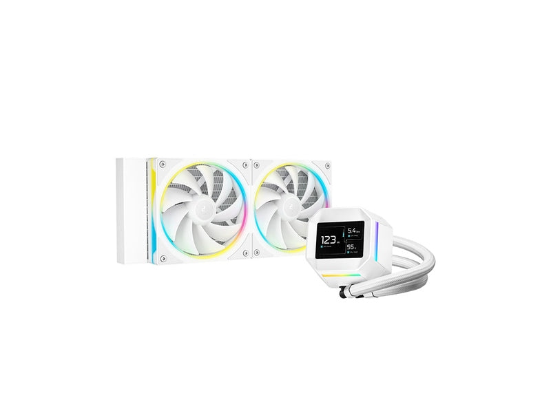 DeepCool LM240 WH ARGB Liquid Cooler With Mini LCD