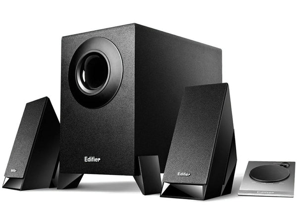 Edifier M1360 2.1 Multimedia Speakers - 3.5mm AUX/4INCH Subwoofer/Remote/RCA Remote Control input Black