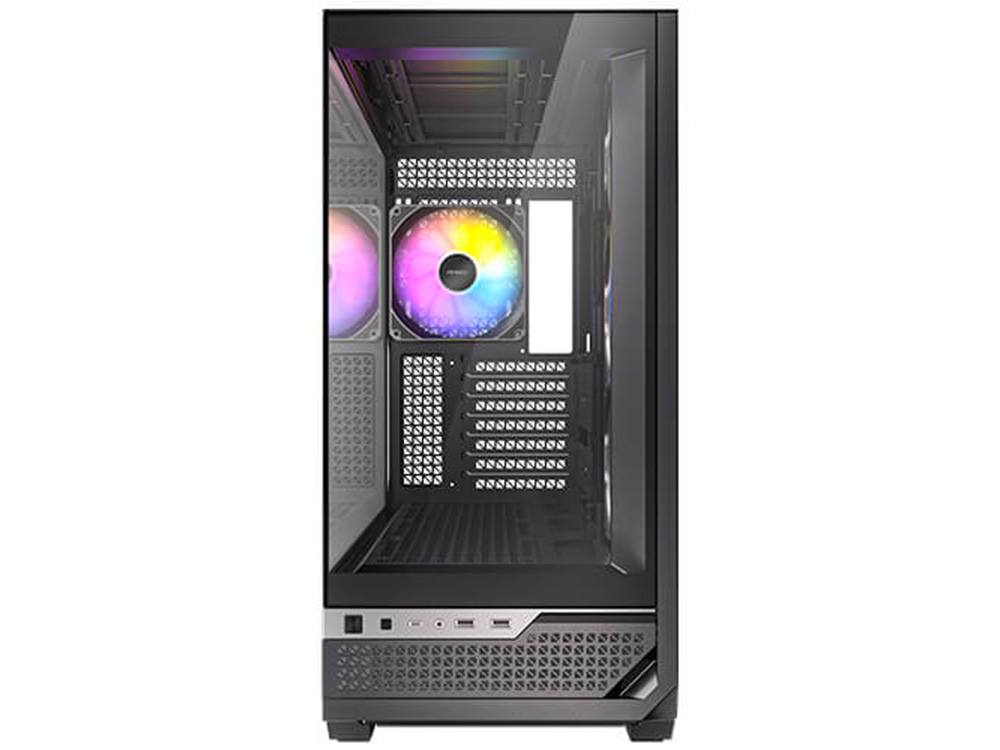 Antec C7 ARGB Tempered Glass Mid-Tower E-ATX Case - Black, USB-C 10Gbps, 4× ARGB PWM Fans, 360mm Radiator, 2Yr Wty