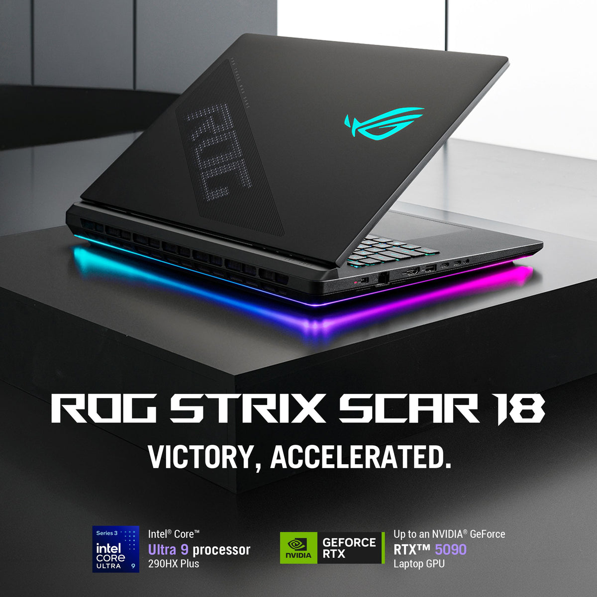 ASUS ROG Strix SCAR 18 G835LXG-TQ468W 18-inch 4K 240Hz Core Ultra 9 290HX Plus 64GB 1TB SSD RTX 5090 Windows 11 Home Gaming Laptop 90NR0LF1-M00UU0