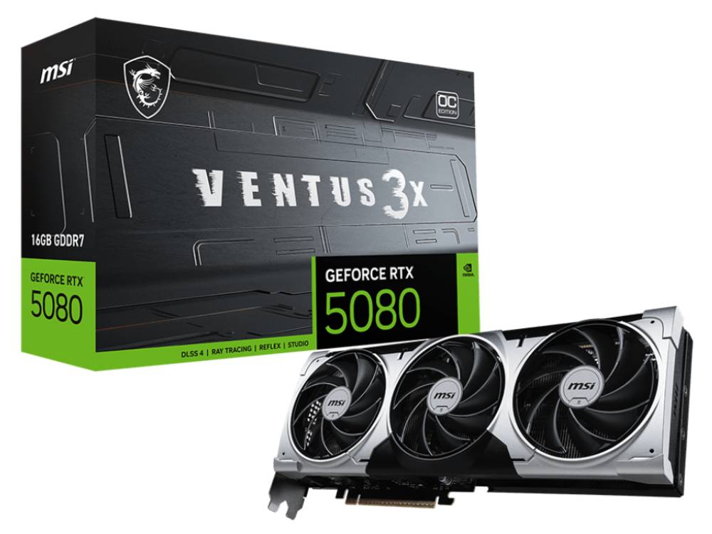 MSI GeForce RTX 5080 VENTUS 3X OC PLUS 16GB Graphic Card