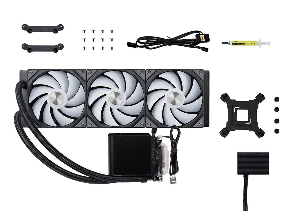 TRYX Panorama ARGB 360mm All-in-One Liquid CPU Cooler - Black