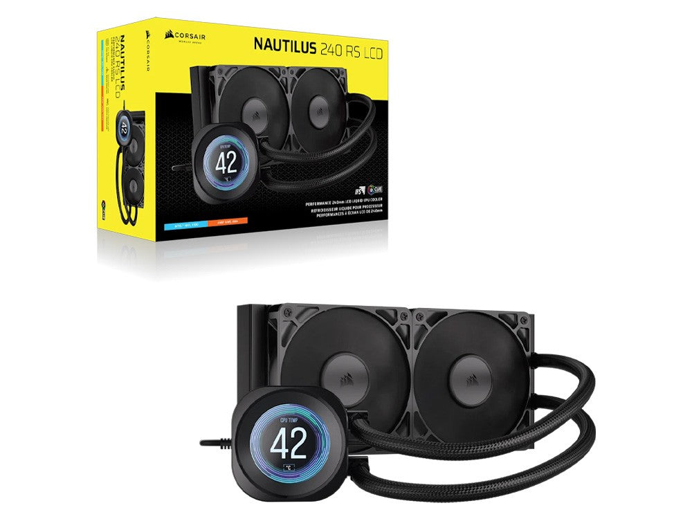 Corsair NAUTILUS 240 RS LCD Liquid CPU Cooler - Black