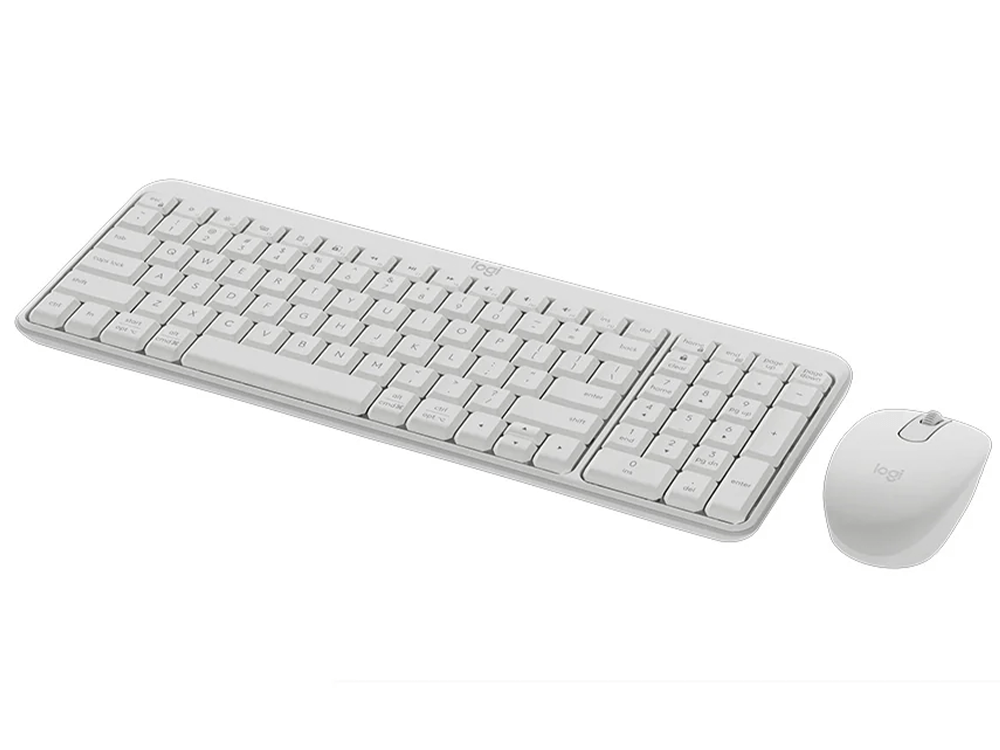 Logitech MK250 Compact Wireless Keyboard & Mouse Combo - White