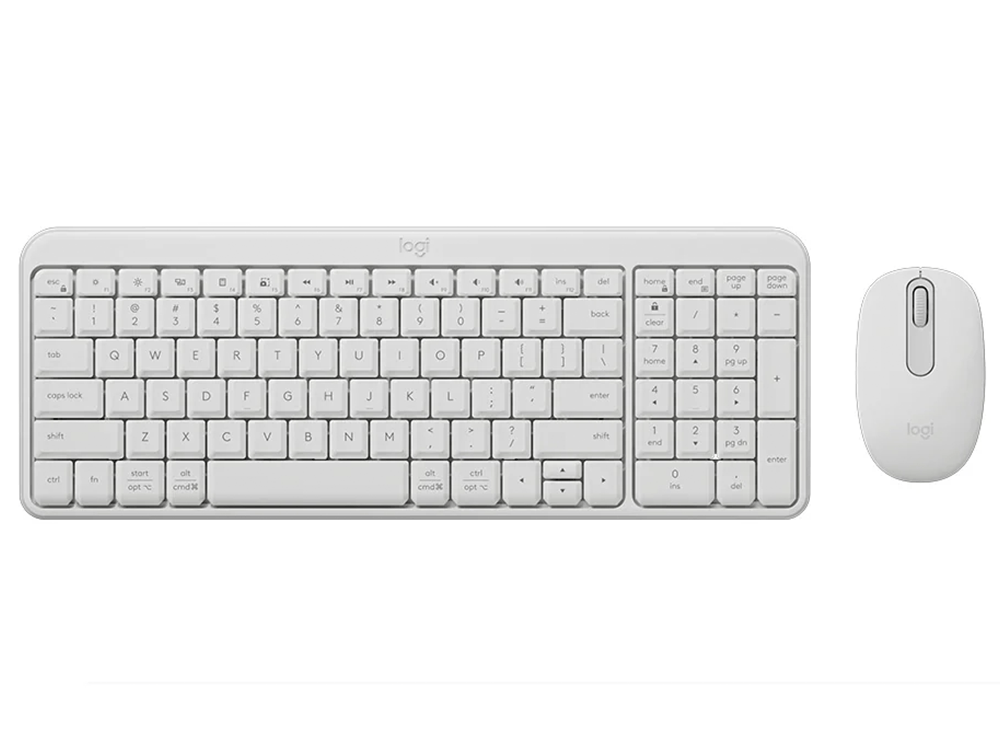 Logitech MK250 Compact Wireless Keyboard & Mouse Combo - White