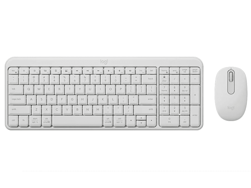 Logitech MK250 Compact Wireless Keyboard & Mouse Combo - White
