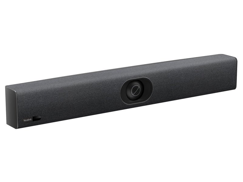 Yealink UVC40-E2 all-in-one USB video bar, for small/huddle rooms, 4K ultra-HD, AI-powered, integrated 8-microphone, plug-and-play