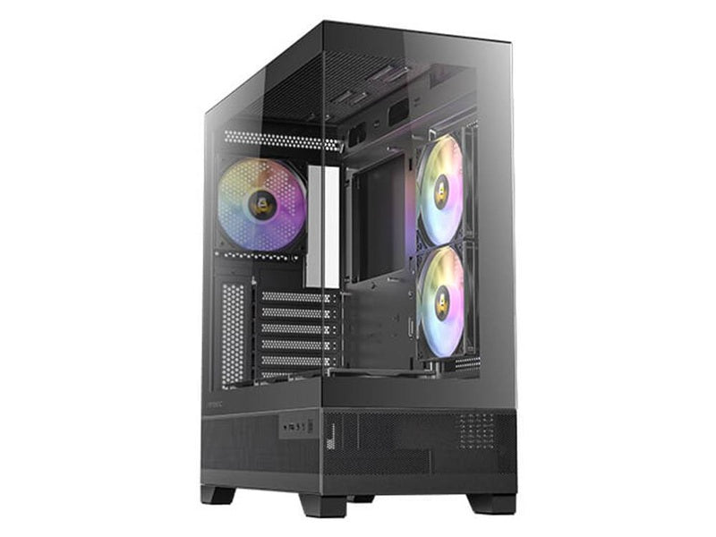 Antec CX700 ARGB Tempered Glass Mid-Tower ATX Case, Black, USB-C, 3× ARGB PWM Fans, 360mm Radiator, 1Yr Wty