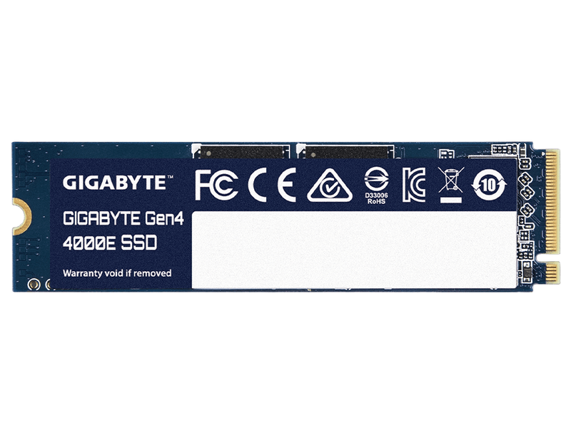 Gigabyte Gen4 4000E 500GB NVMe PCIe 4.0 M.2 2280 SSD, 3600MB/s Read, 3000MB/s Write