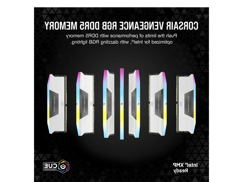 Corsair Vengeance RGB 16GB 2 x 8GB DDR5 5200MHz CL40 INTEL XMP & AMD EXPO Desktop Memory - CMH16GX5M2B5200Z40W