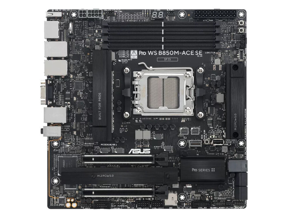 ASUS Pro WS B850M-ACE SE AMD B850 AM5 DDR5 Micro-ATX Workstation Motherboard