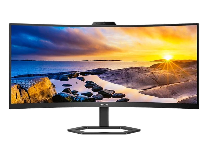 Philips 34E1C5600HE 34" Curved Monitor with USB-C Docking, USBHub, SPEAKERS, Webcam