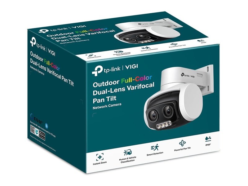 TP-Link VIGI C540V VIGI 4MP Outdoor Full-Color Dual-Lens Varifocal Pan Tilt Network Camera