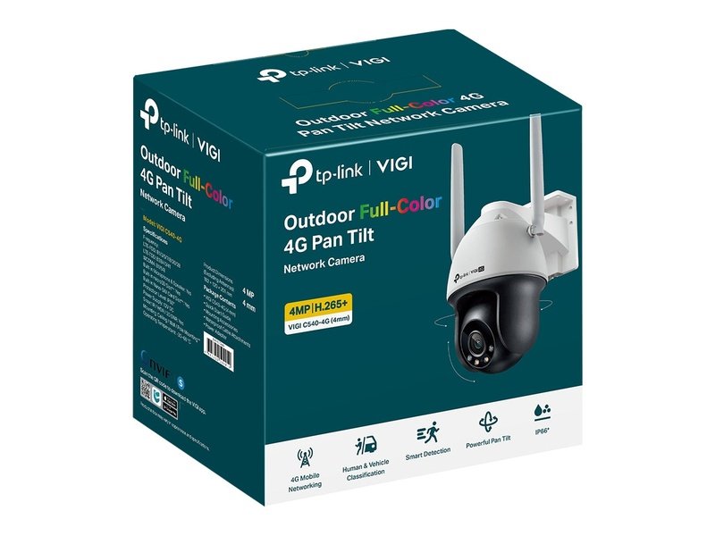TP-Link VIGI C540-4G VIGI 4MP 4mm Outdoor Full-Color 4GPan Tilt Network Camera