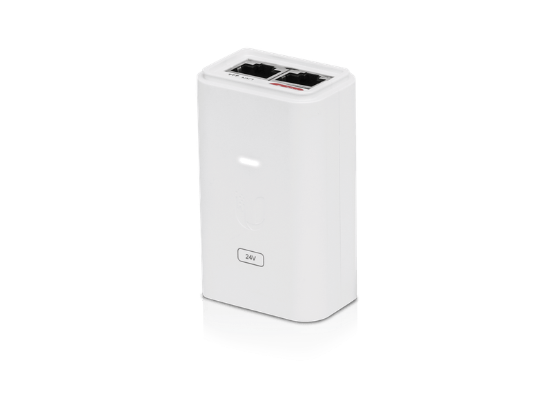 Ubiquiti POE-24-7W-G-WH 24VDC 3A 7W Gigabit PoE Adapter - White