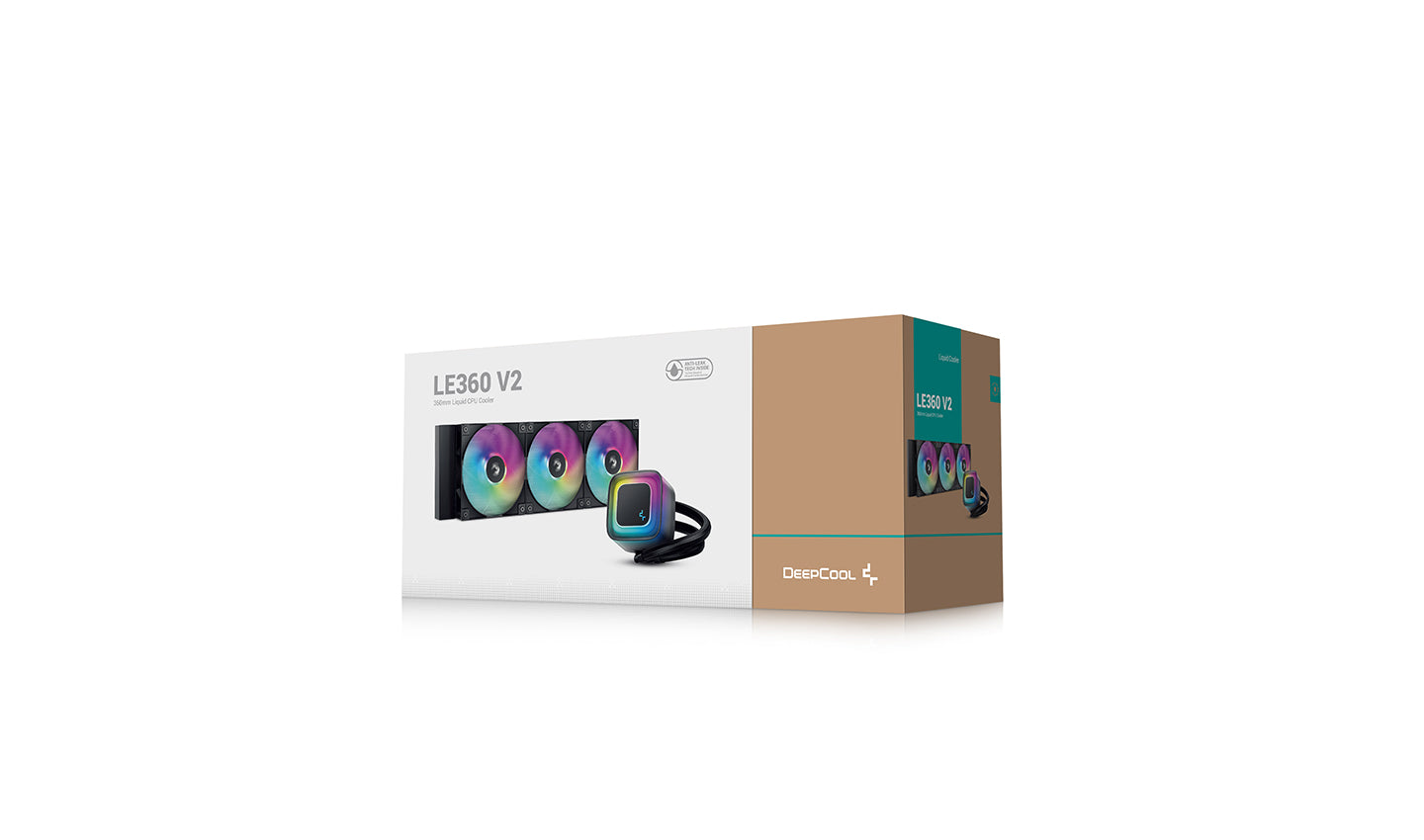 DeepCool LE360 V2 Liquid Cooler 360 mm 6th Gen Black