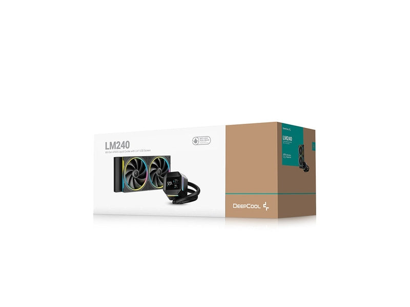 DeepCool LM240 ARGB Liquid Cooler With Mini LCD Screen