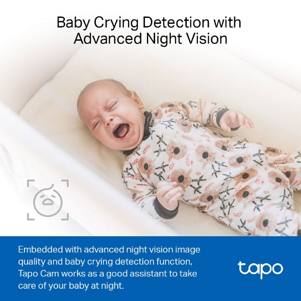TP-Link TAPO-C100 Home Security Wi-Fi Camera, Pet, Baby