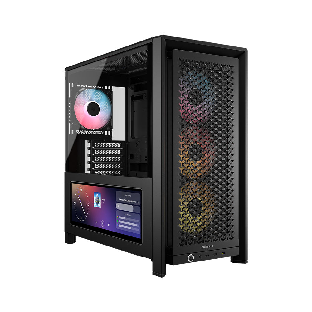 Corsair FRAME 4000D LCD RS ARGB Premium Mid-Tower E-ATX PC Case - Black
