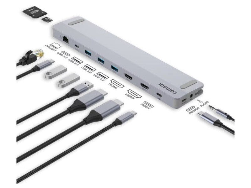 Comsol Dock, USB-C Dual 4K, 90W, HDMI 2 USB-C 1 USB3.0 3 , 2YR WTY - CM24HDA