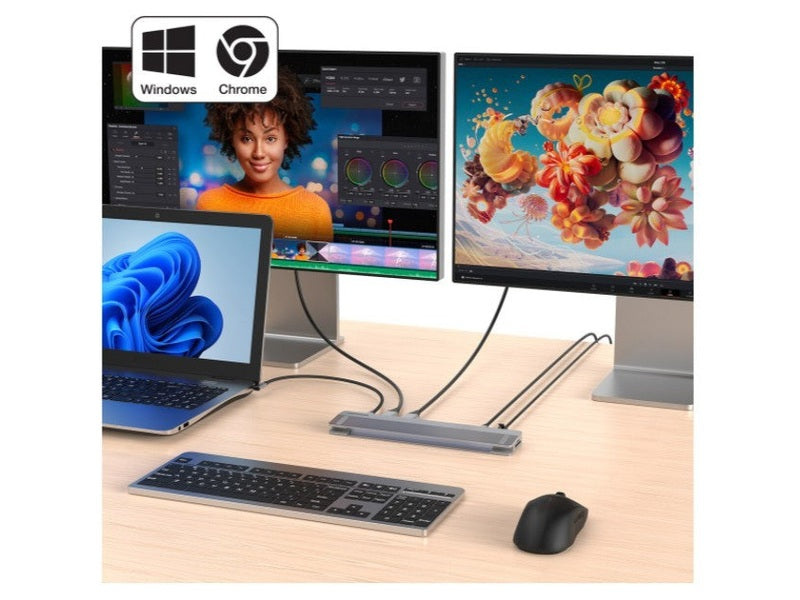 Comsol Dock, USB-C Dual 4K, 90W, HDMI 2 USB-C 1 USB3.0 3 , 2YR WTY - CM24HDA