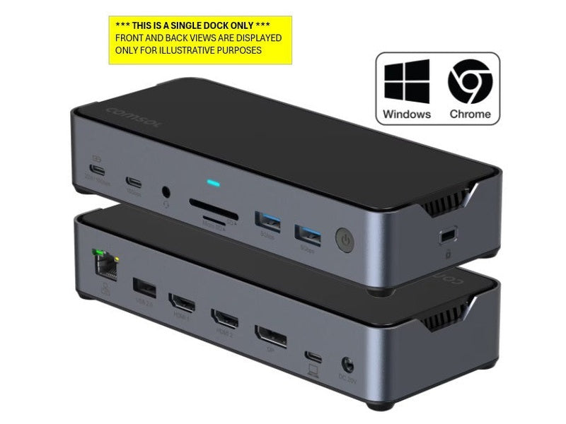 Comsol Dock, USB-C Triple 4K, 90W, HDMI 2 DP 1 USB-C 2 USB3.0 3 , 2YR WTY - DS34HDA