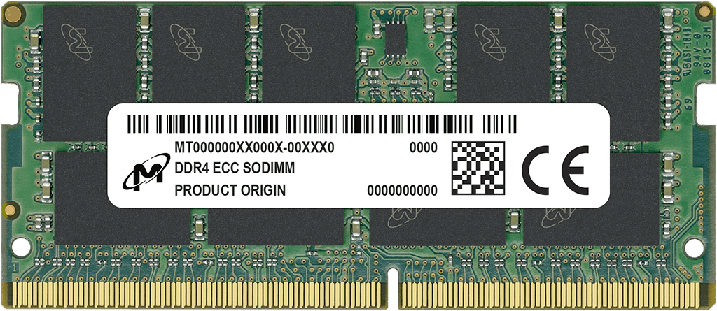MICRON 16GB DDR4 ECC SODIMM MEMORY, PC4-25600, 3200MHz , 3YR WTY