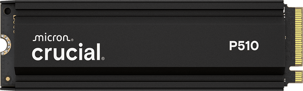 CRUCIAL P510 1TB + HEATSINK, M.2 INTERNAL NVMe PCIe5 SSD, 11000R/9500W MB/s, 5YR WTY
