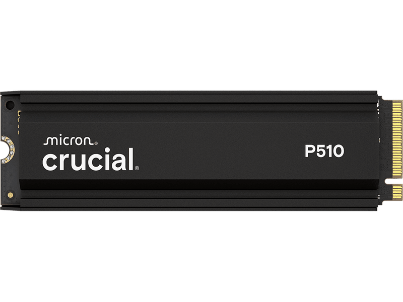 CRUCIAL P510 2TB + HEATSINK, M.2 INTERNAL NVMe PCIe5 SSD, 11000R/9500W MB/s, 5YR WTY