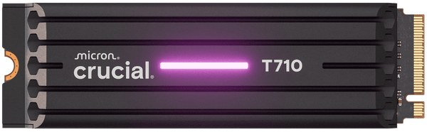 CRUCIAL T710 1TB + HEATSINK, M.2 INTERNAL NVMe PCIe5 NVMe SSD, 14900R/13700W MB/s, 5YR WTY