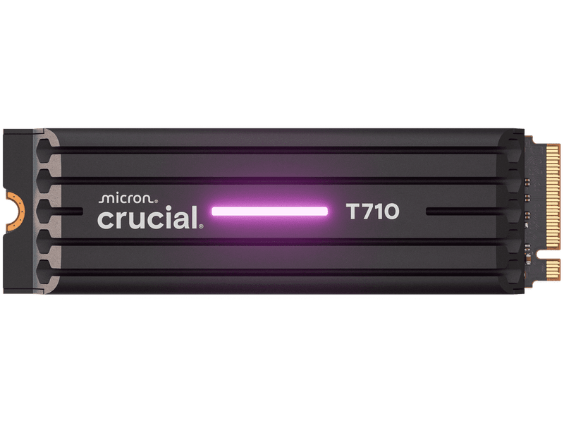 CRUCIAL T710 1TB + HEATSINK, M.2 INTERNAL NVMe PCIe5 NVMe SSD, 14900R/13700W MB/s, 5YR WTY
