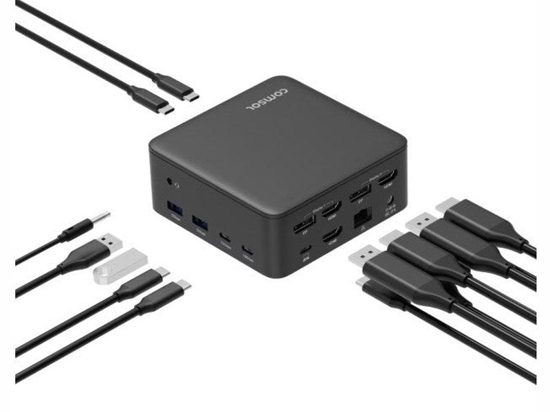 Comsol Universal Dock, USB-C, Triple 4K, 98W, HDMI 3 DP 2 USB-A 2 , 2YR WTY - DS34HDVS
