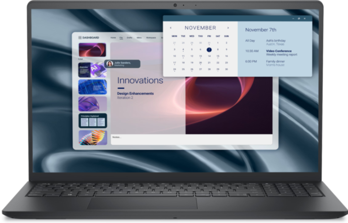 Dell Pro 15 Essential Laptop PV15255A 15.6" FHD+ Ryzen 5-7520U 8GB 512GB SSD WL W11P 1Y Onsite