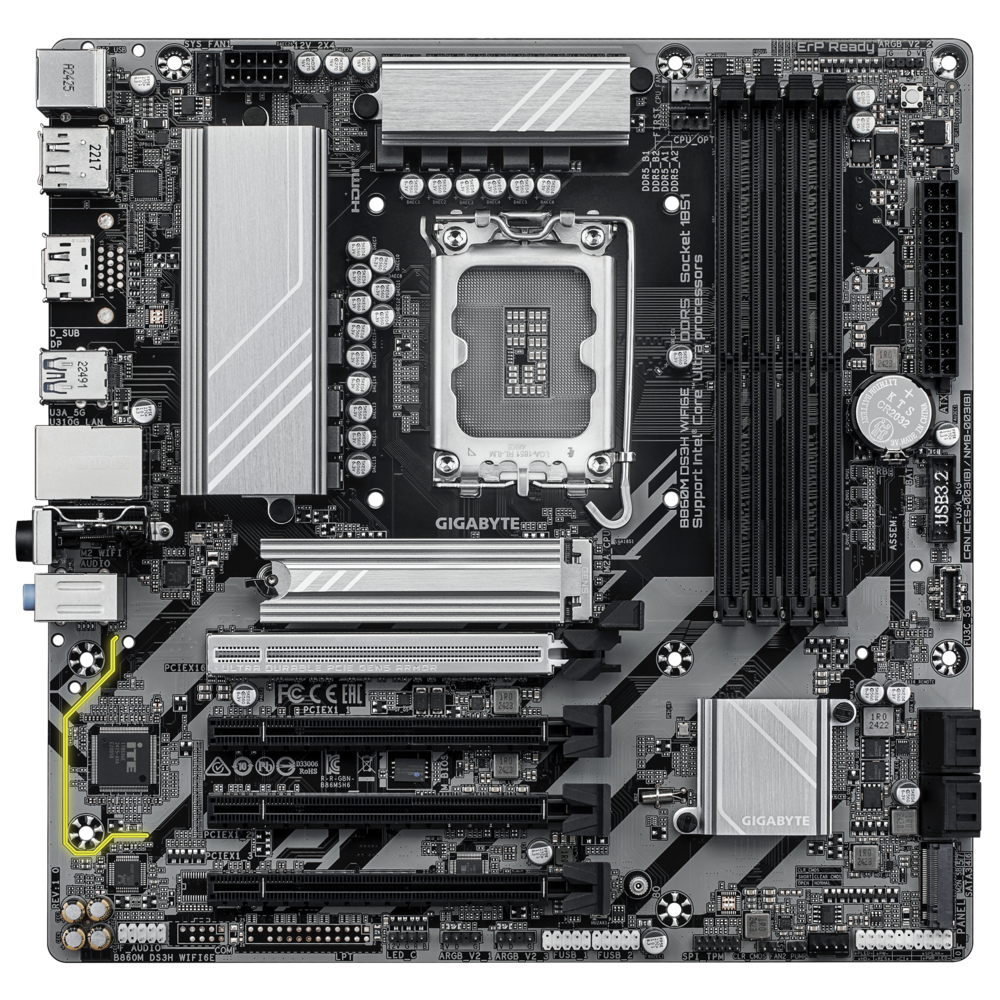 Gigabyte B860M DS3H WIFI6E 1.0 Motherboard