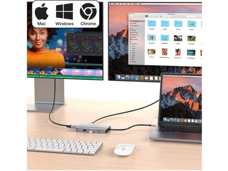 Comsol Universal Dock, USB-C Dual 4K, 85W, HDMI 2 USB-C 1 USB-A 3 , 2YR WTY - CM24HSM