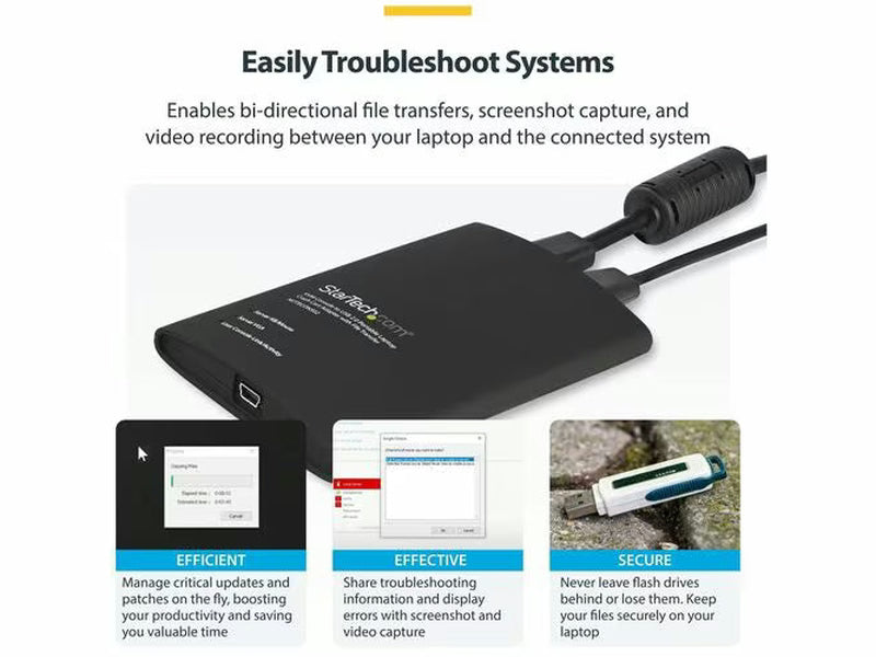 StarTech USB Crash Cart Adapter with File Transfer & Video Capture