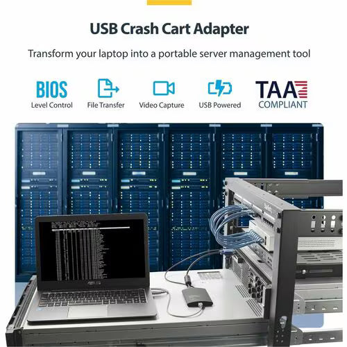 StarTech USB Crash Cart Adapter with File Transfer & Video Capture