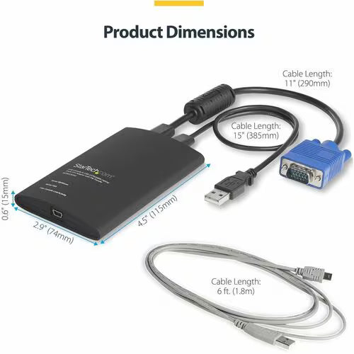 StarTech USB Crash Cart Adapter with File Transfer & Video Capture