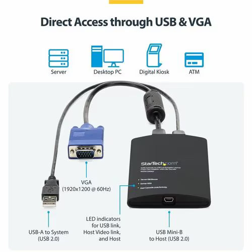 StarTech USB Crash Cart Adapter with File Transfer & Video Capture
