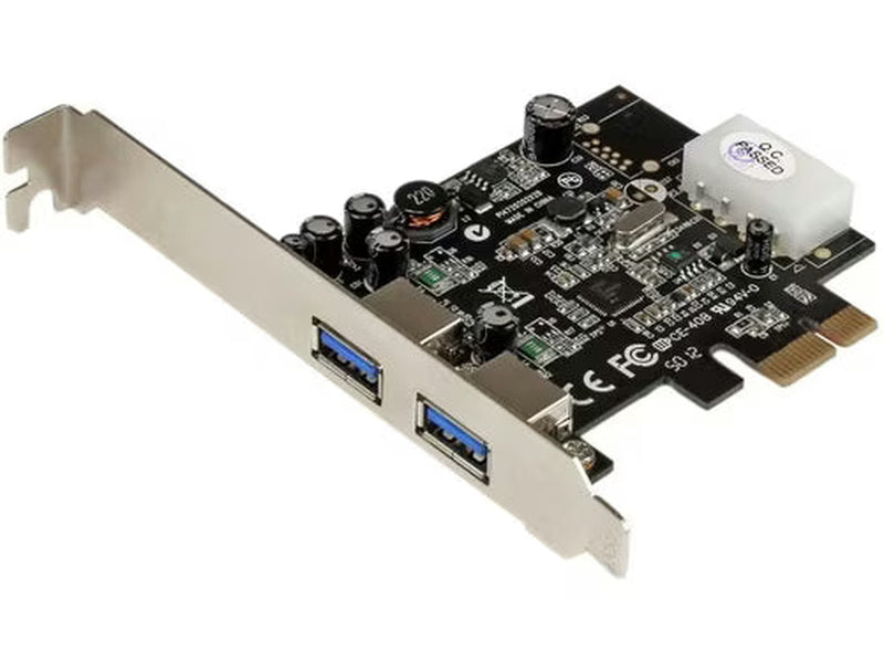 StarTech 2 Port PCI Express PCIe SuperSpeed USB 3.0 Card Adapter with UASP - LP4 Power