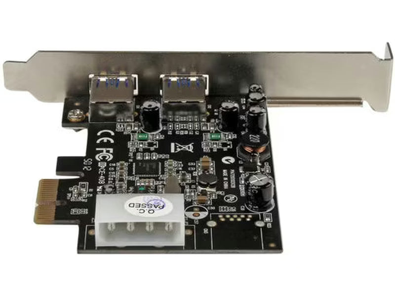 StarTech 2 Port PCI Express PCIe SuperSpeed USB 3.0 Card Adapter with UASP - LP4 Power