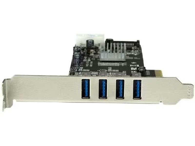 StarTech 4 Port PCI Express PCIe SuperSpeed USB 3.0 Card Adapter w/ 2 Dedicated 5Gbps Channels - UASP -SATA / LP4 Power