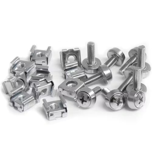 StarTech 50 Pkg M5 Mounting Screws and Cage Nuts for Server Rack Cabinet