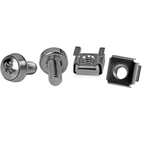 StarTech 50 Pkg M6 Mounting Screws and Cage Nuts for Server Rack Cabinet