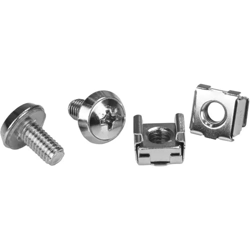 StarTech 100 Pkg M6 Mounting Screws and Cage Nuts for Server Rack Cabinet