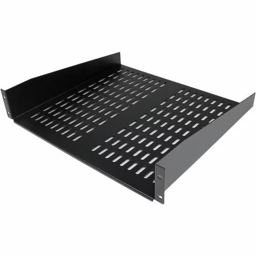 StarTech 2U 16in Universal Vented Rack Mount Cantilever Shelf - Fixed Server Rack Cabinet Shelf - 50lbs / 22kg